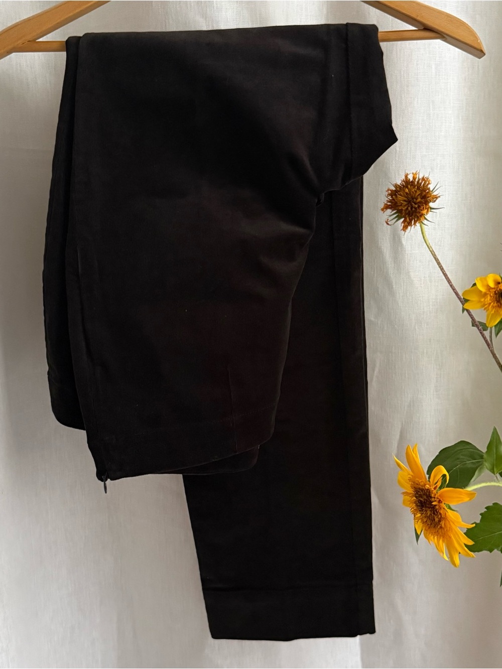 NWT J.Jill Corduroy Pants 12 Espresso Brown Straight Leg Cotton Blend Fall